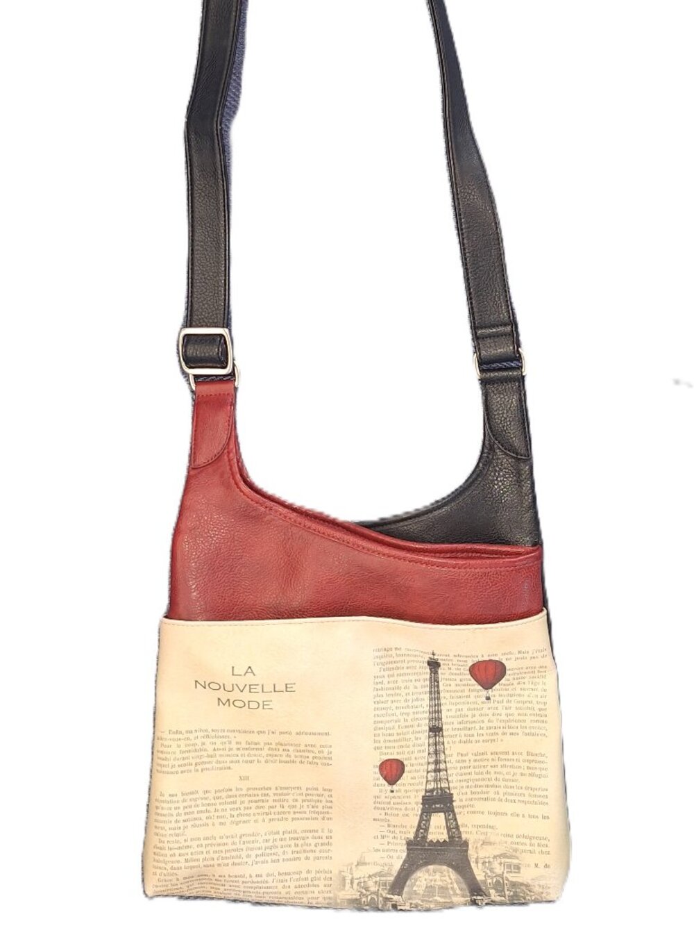 Espe vegan leather 'Paris' crossbody messenger bag